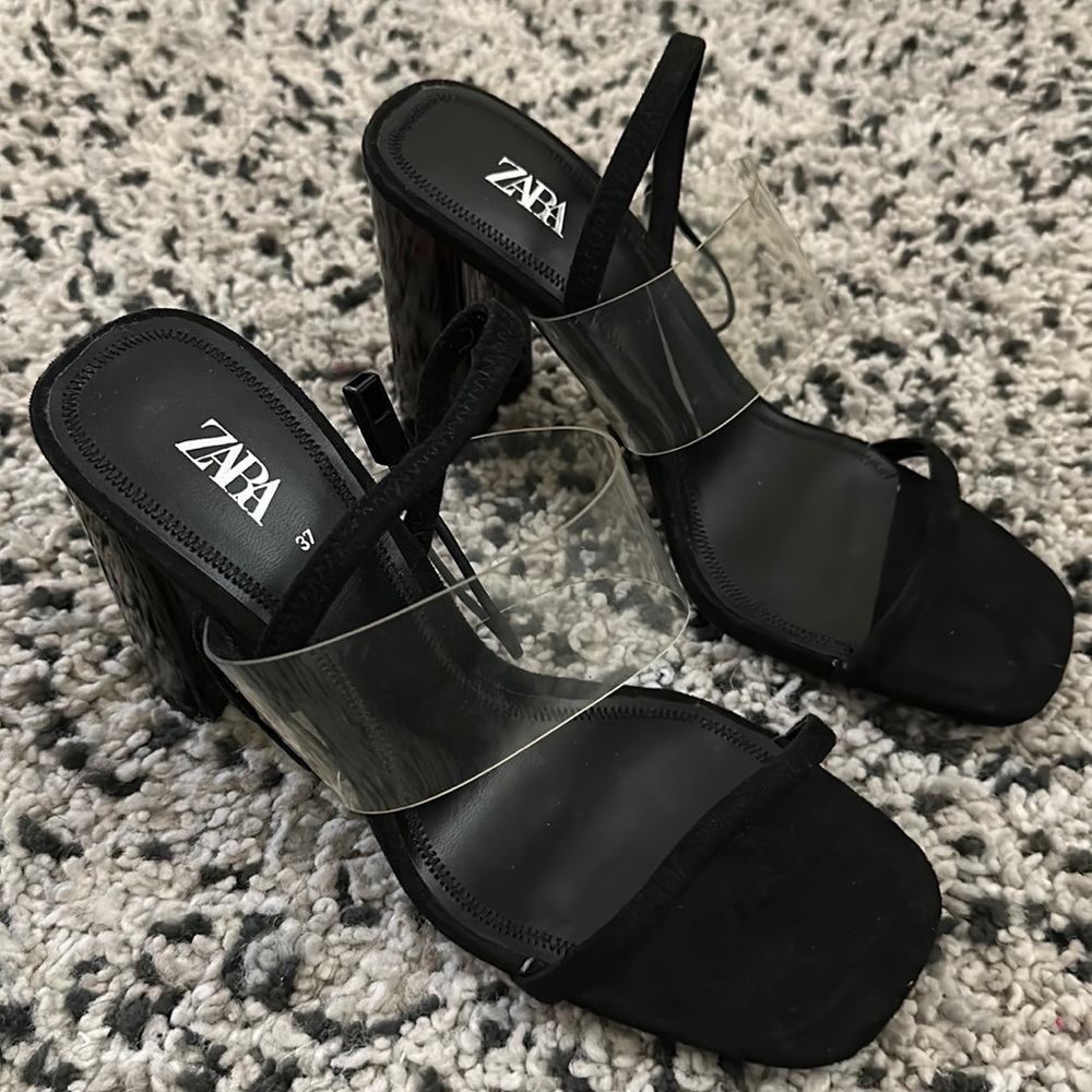 Zara tortoise heeled sandal